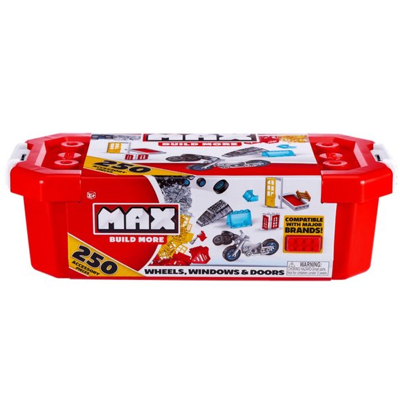 NEW MAX Build More Premium Building Bricks Accessories & Wheels Set (250 Pieces) - Picture 1 of 11